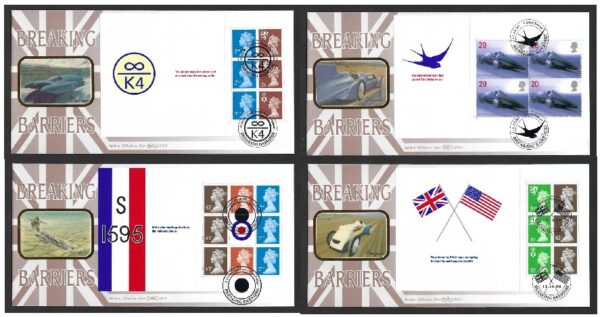 1998 Breaking Barriers DX21 booklet panes on First Day Covers