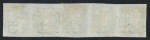 QV sg5 2d blue strip (MF-MJ) plate 1 with black Maltese crosses