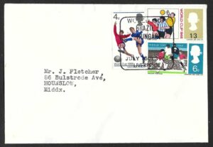 1966 World Cup cover with Brazil v Hungary (Liverpool) July 15th postmark