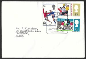 1966 World Cup cover with Chile v Russia (Sunderland) July 20th postmark