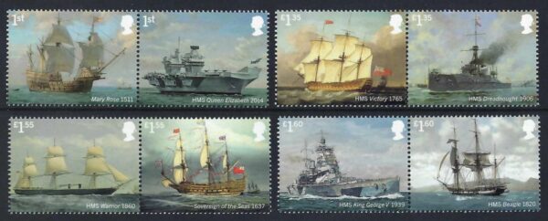 QEII 2019 Royal Navy Ships – unmounted mint