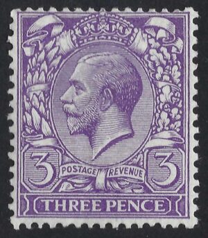 KGV SG 374/77 Spec N22(1) 3d Reddish violet – mounted mint