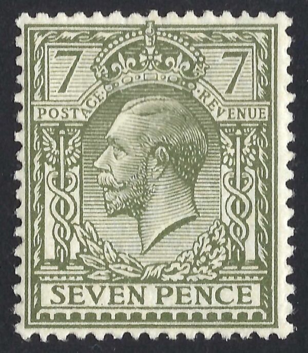 KGV SG 387/89 Spec N27(1) 7d Olive – unmounted mint