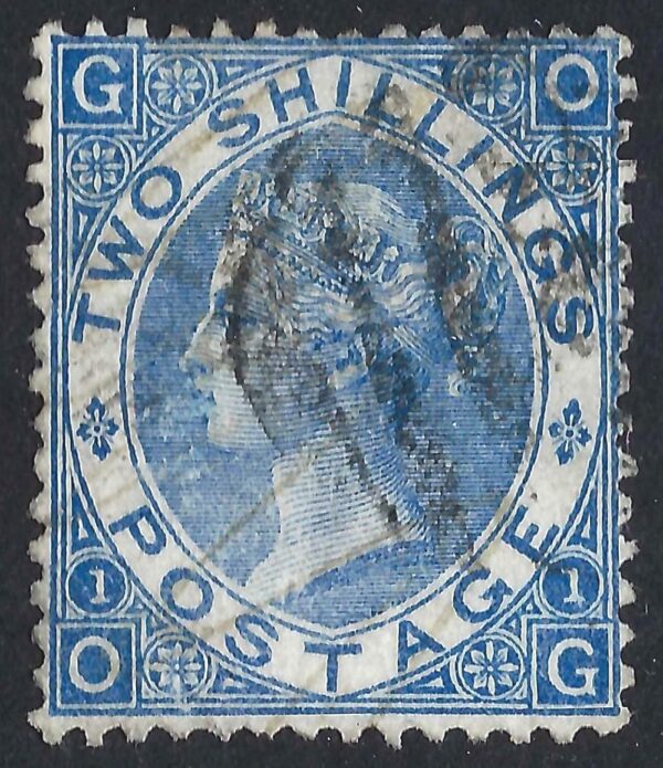 QV SG 119 2/- deep blue (O-G) - good used