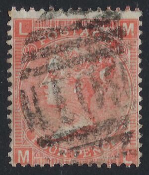 QV SG 94 Spec Z17 4d vermilion (M-L) Plate 12 used in Alexandria (B01)