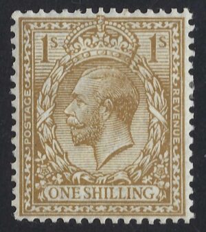 KGV SG 395/967 Spec N32(4) 1/- Buff-brown – mounted mint