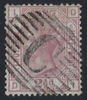 QV SG 141 Spec Z81 2½d rosy mauve (D-I) Plate 5 used in Constantinople