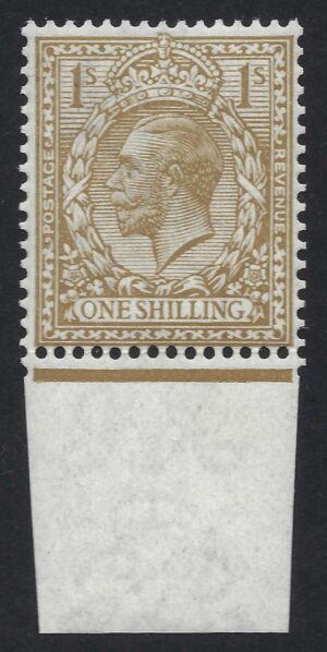 KGV SG 395/967 Spec N32(5) 1/- Pale buff-brown – mounted mint