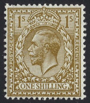 KGV SG 395/967 Spec N32(9) 1/- Olive-brown – mounted mint