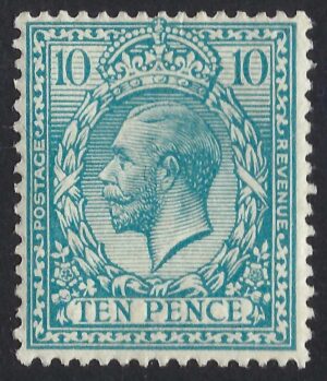 KGV SG 394/a Spec N31(1) 10d Bright turquoise-blue – unmounted mint