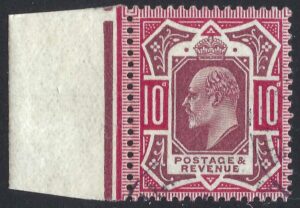 KEVII sg309/11 Spec M44(6) 10d dull reddish purple & carmine - fine used