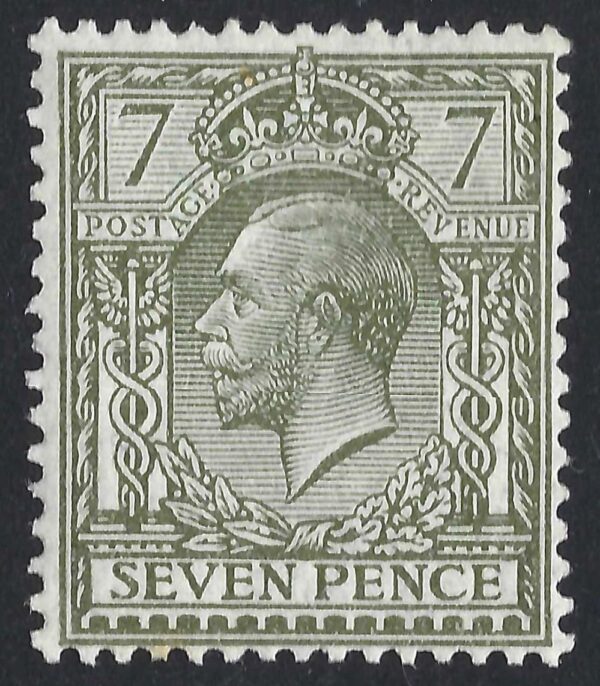 KGV SG 387/89 Spec N27(2) 7d Olive-grey – unmounted mint