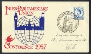 KGVI 1957 46th Inter-Parliamentary Conference illustrated First Day Cover