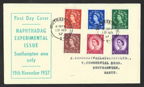 QEII 1957 Naphthadag Experimental Issue First Day Cover