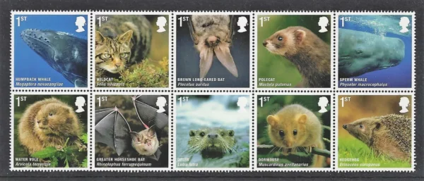 QEII 2010 Action for Species (Mammals) – unmounted mint