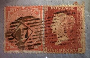 QV sg80 4d pale red + sg40 1d red on 1862 wrapper to Lille