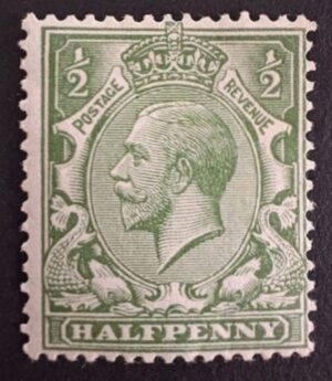 KGV SG 351 Spec N14(12) ½d olive-green - mounted mint