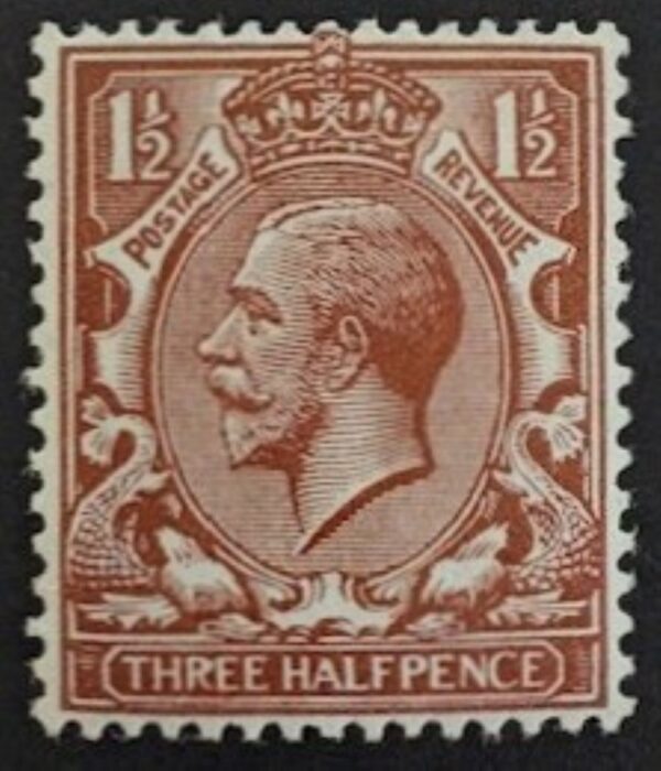 KGV SG 362/65 Spec N18(11) 1½d deep yellow brown – mounted mint