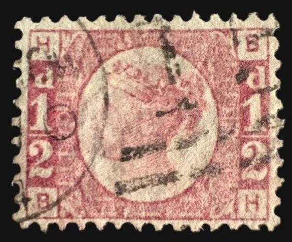 QV SG 49 ½d rose-red (B-H) Plate 10 - fine used