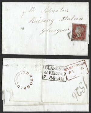 1847 cover to Glasgow