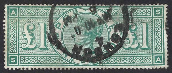 QV sg212 £1 green (S-A) good used example