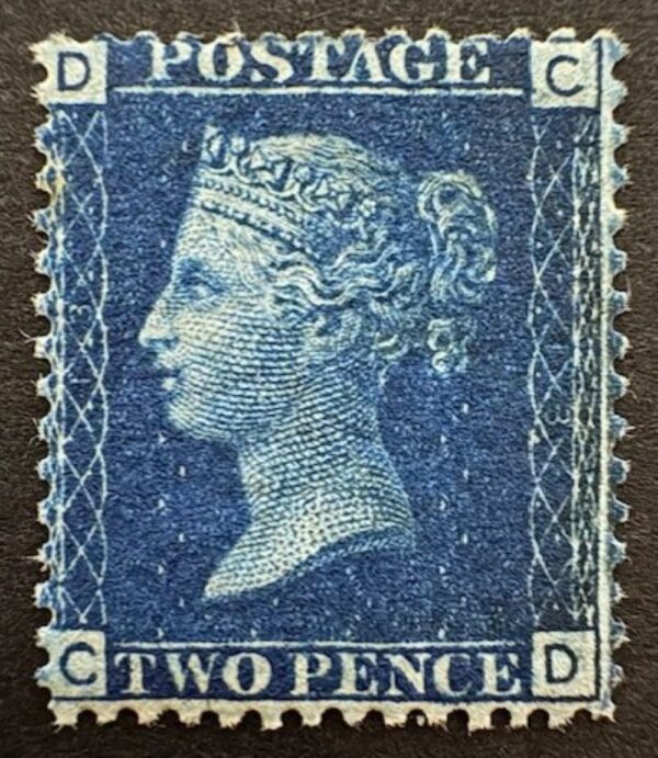 QV sg47 2d deep blue Spec G3(2) (C-D) Plate 13 – fine mint
