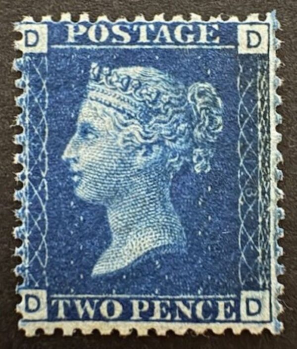 QV sg47 2d deep blue Spec G3(2) (D-D) Plate 13 – fine mint