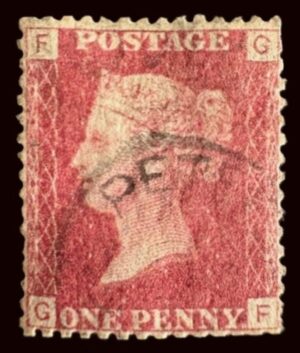 QV sg43 1d red (G-F) plate 107 with cds
