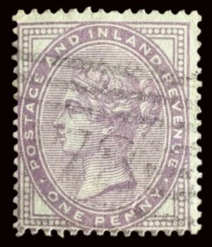 QV sg170 1d lilac Die I (14 dots) fine used