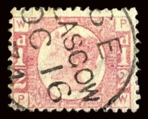 QV sg49 ½d rose (P-W) Plate 10 with fine 1874 Glasgow cds