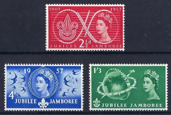 QEII 1957 World Scout Jubilee Jamboree – unmounted mint