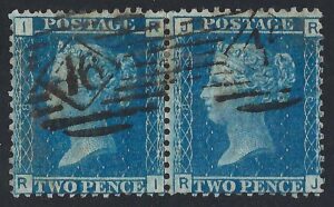 QV sg45 2d blue (RI-RJ) plate 8 pair - good used
