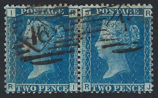 QV sg45 2d blue (RI-RJ) plate 8 pair - good used