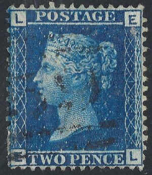 QV sg45 2d blue (E-L) plate 12