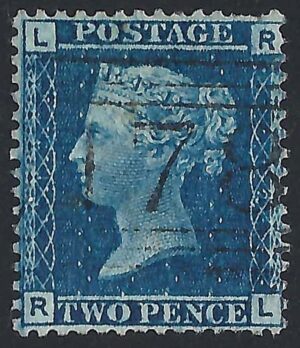 QV sg45 2d blue (R-L) plate 12 - fine used