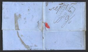 QV sg29 C8 1d red (S-J) with Madeline Smith cancellation on 21st Nov 1856 cover