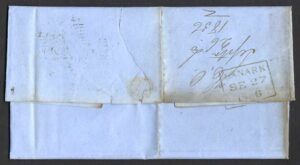 QV sg24 C3 1d red (T-G) with Madeline Smith cancellation on 26th Sep 1856 cover