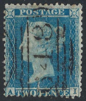 QV sg34 2d blue (A-I) plate 5