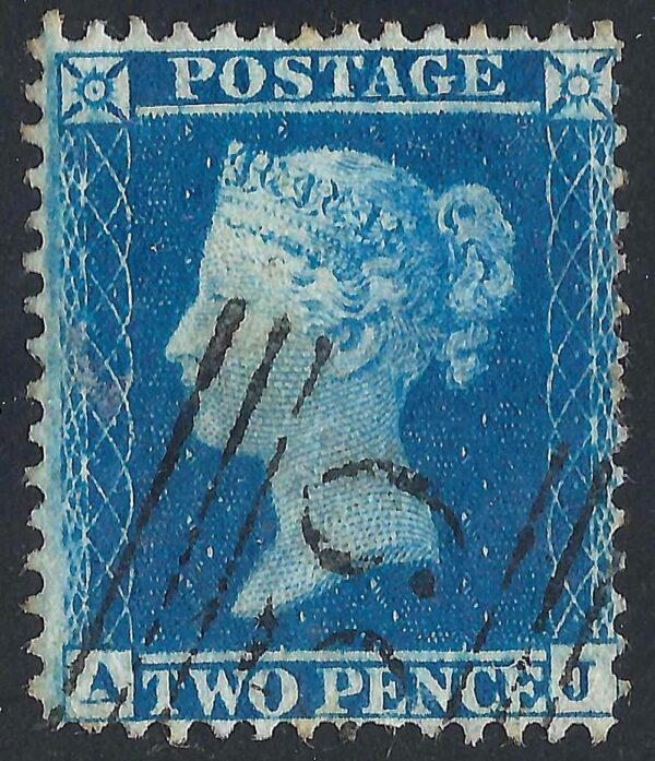 QV sg34 2d blue (A-J) plate 5