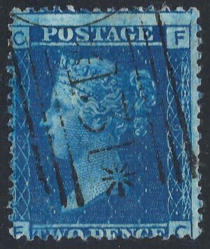 QV sg45 2d blue (F-C) plate 9 – good used