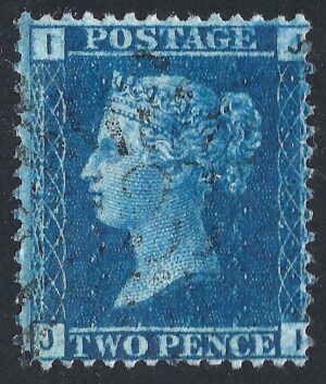 QV sg45 2d blue (J-I) plate 9 – good used