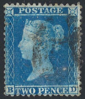 QV sg34 2d blue (B-D) plate 5 – good used