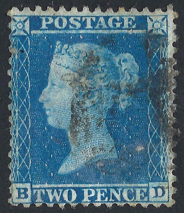 QV sg34 2d blue (B-D) plate 5 – good used