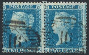 QV sg34 2d blue pair (EB-EC) plate 5 – good used
