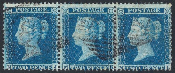 QV sg34 2d blue strip (MJ-ML) plate 5 – good used