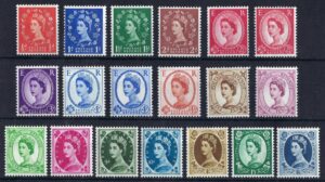 QEII 1958-65 (Multiple Crowns) sg570-586 – unmounted mint