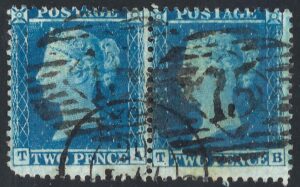 QV sg34 2d blue pair (TA-TB) plate 5 – good used