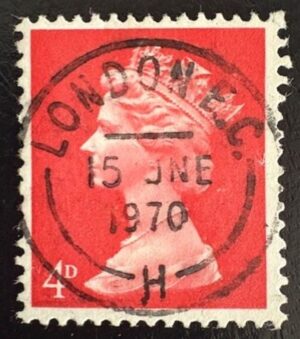 QEII 4d machin definitive with fine 1970 London E.C. cds