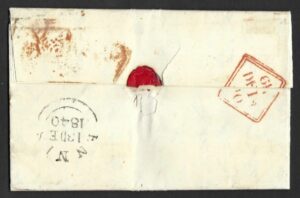QV sg2 1d black (F-F) Plate 8 on cover from Ennis to Dublin dated 13 Dec 1840 