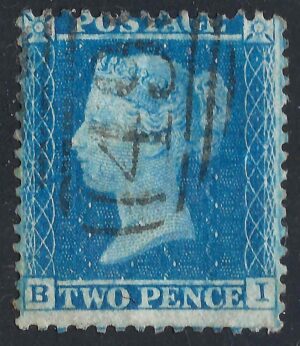 QV sg34 2d blue (B-I) plate 5 – good used